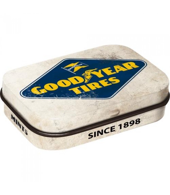Мятные драже в коробочке Nostalgic-Art Goodyear - Logo White (81395)